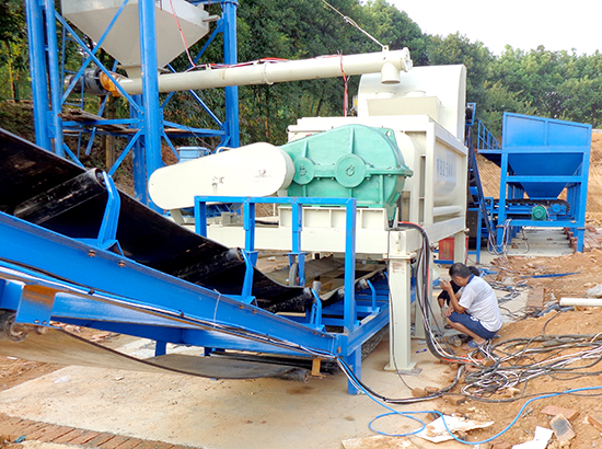 Hunan 500 tons stabilized soil mixing plant site case