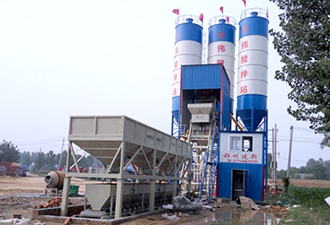 HZS75 concrete batching plant(图4) Shandong 75 concrete mixing plant