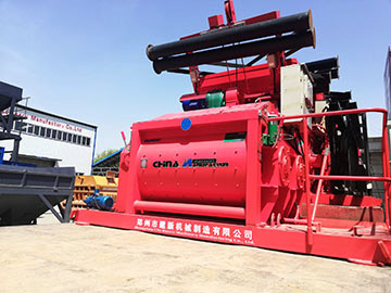 Zhengzhou Jianxin Machinery 3 sets of JS500 compulsory concrete mixer sent to Ningxia Gansu