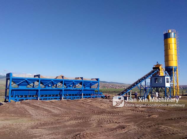 Jianxin 60 Concrete Mixing Station Was Successfully Put into Operation in Outer Mongolia